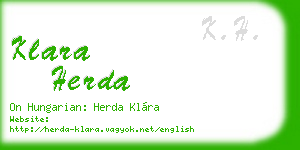 klara herda business card